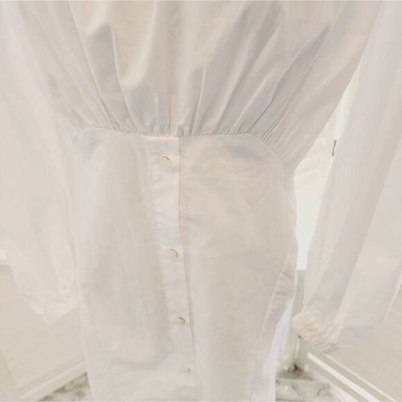RACHEL COMEY WHITE SHOULDER TIE DRESS SIZE 4 - Picture 3 of 8